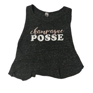 Champagne Posse Cut Off Muscle Tank Top